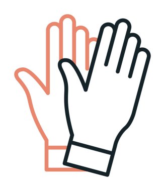 Saftey Eldivenleri ikon vektör çizimi