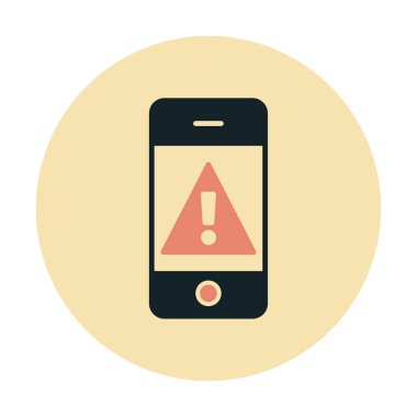 Düz biçimli basit cep telefonu simgesi