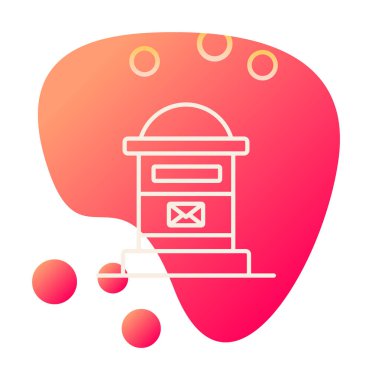 posta kutusu simgesi, vektör illüstrasyonu basit tasarım