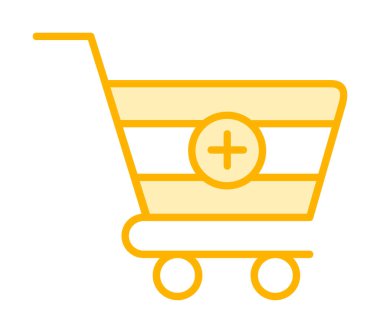 Cart alışveriş simgesine basit Ekle, vektör illüstrasyonu