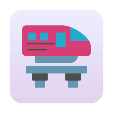 Monoray yaratıcı ikonu. Işınlama simgeleri koleksiyonu. İzole edilmiş Raylı İşareti 