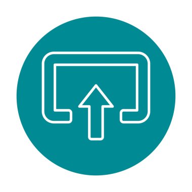 Girdi düz vektör simgesi