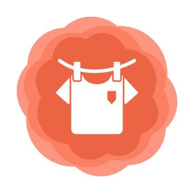 Çamaşır, tişört ikonu, vektör illüstrasyonu