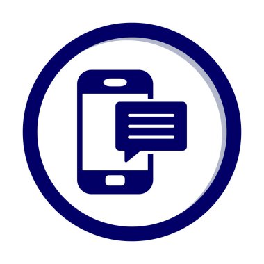 Basit sohbet simgesi, konuşma balonu, vektör illüstrasyonu