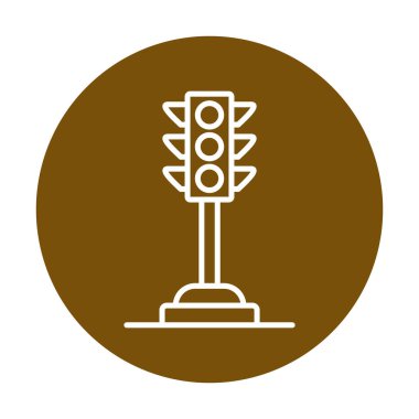 Trafik ışığı web simgesi illüstrasyonu