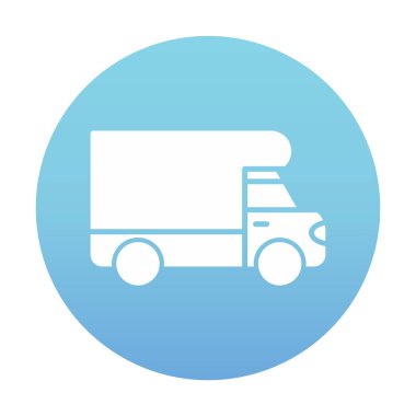 Van düz vektör simgesi