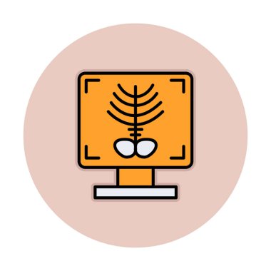 X-ray Bone ikon vektör çizimi