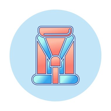 Araba Koltuğu bebek simgesinin vektör illüstrasyonu