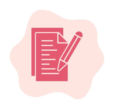 Not ve kalem vektör çizimi