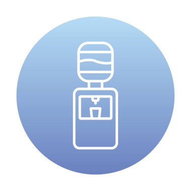 Basit Su Soğutucu simgesi, vektör illüstrasyonu