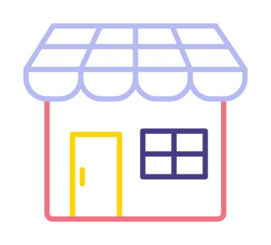 Dükkanı web simge vektör çizim