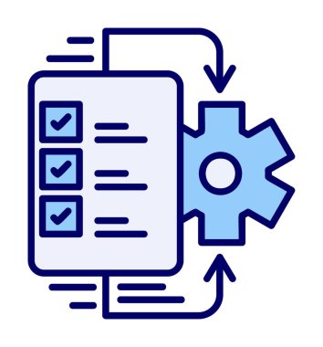 Çalışma akışı simgesi tasarımı, vektör illüstrasyonu                            