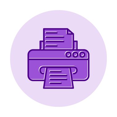 yazıcı simgesi web basit illüstrasyon