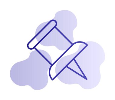 İğne simgesine bas. vektör illüstrasyonu