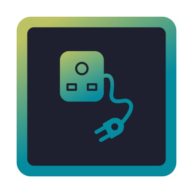 Fiş ve Soket, web simgesi basit tasarım 