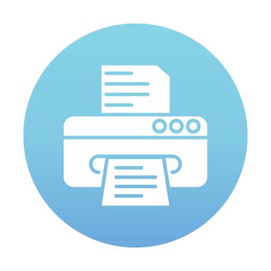 yazıcı simgesi web basit illüstrasyon