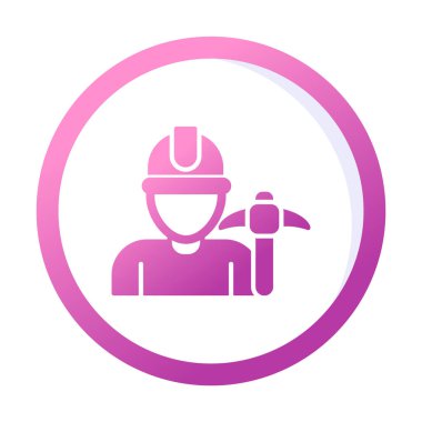 Madenci simgesi vektör illüstrasyonu