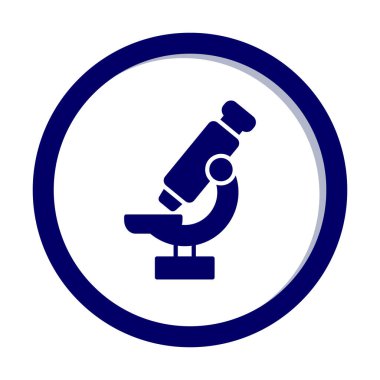 Mikroskop. Web simgesi basit illüstrasyon               