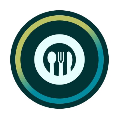 Modern çatal bıçak simgelerinin vektör çizimi                