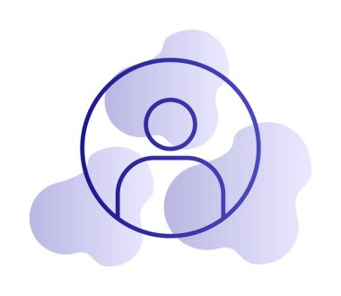 kullanıcı simgesi işaret vektörü çizimi 