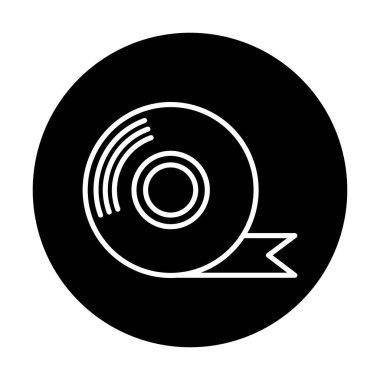 Yapışkan bant vektör düz simge tasarımı 