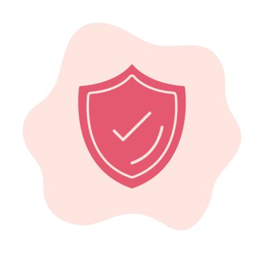 Güvenlik kalkanı simgesi koruma konsepti, vektör illüstrasyonu