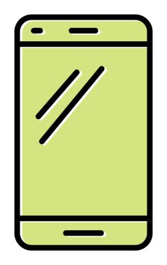 akıllı telefon simgesi, vektör illüstrasyonu basit tasarım