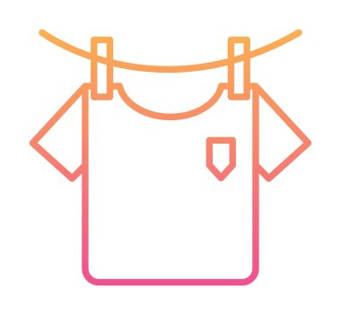 Çamaşır, tişört ikonu, vektör illüstrasyonu