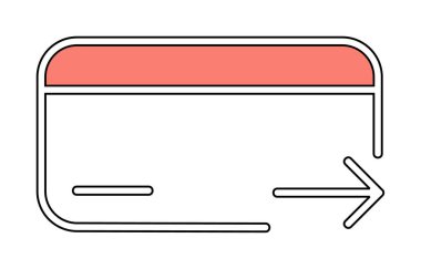 Kredi kartı ikonu vektör illüstrasyonu