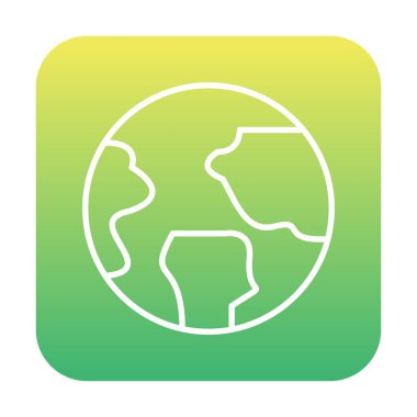 Dünya küresel ikonunun vektör illüstrasyonu