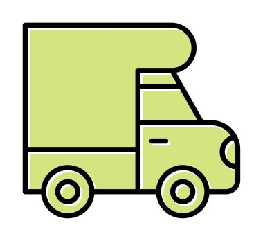 Van düz vektör simgesi