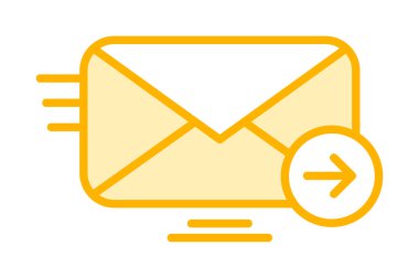 zarf, posta simgesi vektör illüstrasyonu