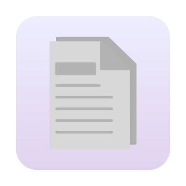 belge simgesi, vektör illüstrasyonu basit tasarım