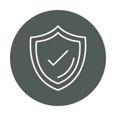 Güvenlik kalkanı simgesi koruma konsepti, vektör illüstrasyonu