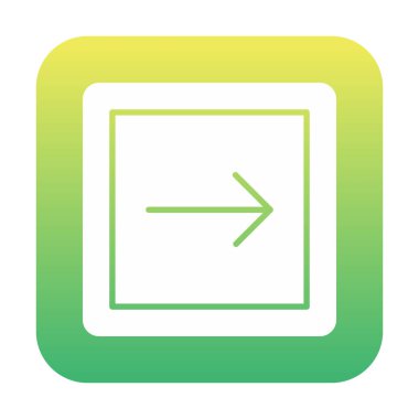 Sağ Ok simgesi, vektör illüstrasyonu basit tasarım