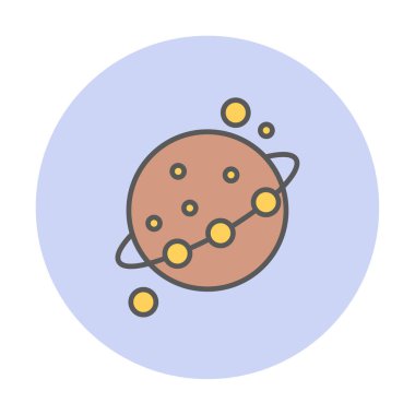 Gezegenler simgesi, vektör illüstrasyonu