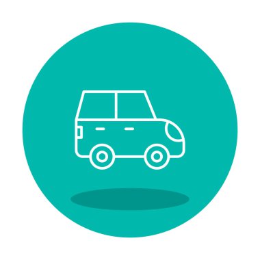 Araba düz simgesi. Vektör çizim 