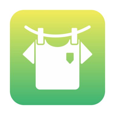 Çamaşır, tişört ikonu, vektör illüstrasyonu