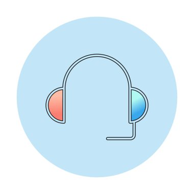 kulaklık simgesi vektör illüstrasyon destek servisi