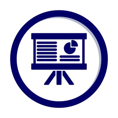 Beyaz arkaplan üzerinde sunum vektörü illüstrasyonunu çalıştır