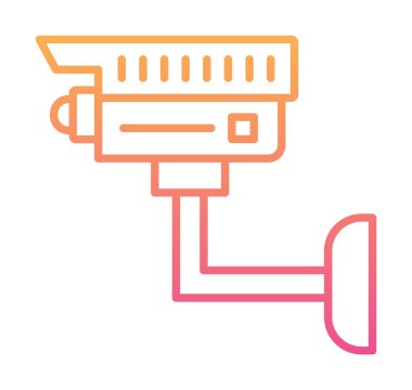 Basit bir CCTV kamera simgesi, vektör illüstrasyonu