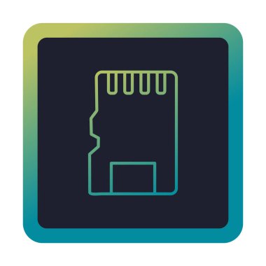 SD kart simgesi vektör illüstrasyonu 