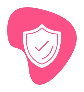 Güvenlik kalkanı simgesi koruma konsepti, vektör illüstrasyonu