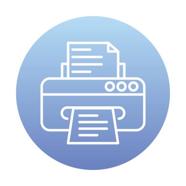 yazıcı simgesi web basit illüstrasyon