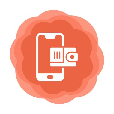 m-cüzdan vektör çizim tasarım ile Smartphone aygıtı