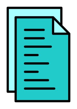 belge simgesi, vektör illüstrasyonu basit tasarım