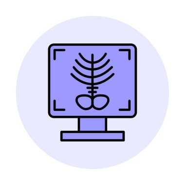 X-ray Bone ikon vektör çizimi