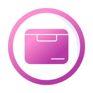 Teslimat kutusu simgesi, vektör illüstrasyonu basit tasarım