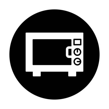 mikrodalga simgesi, vektör illüstrasyonu basit tasarım