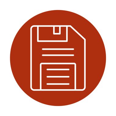 Basit Disket simgesi, vektör illüstrasyonu